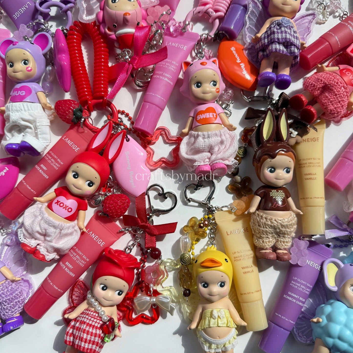 sonny angel keychains with lippies