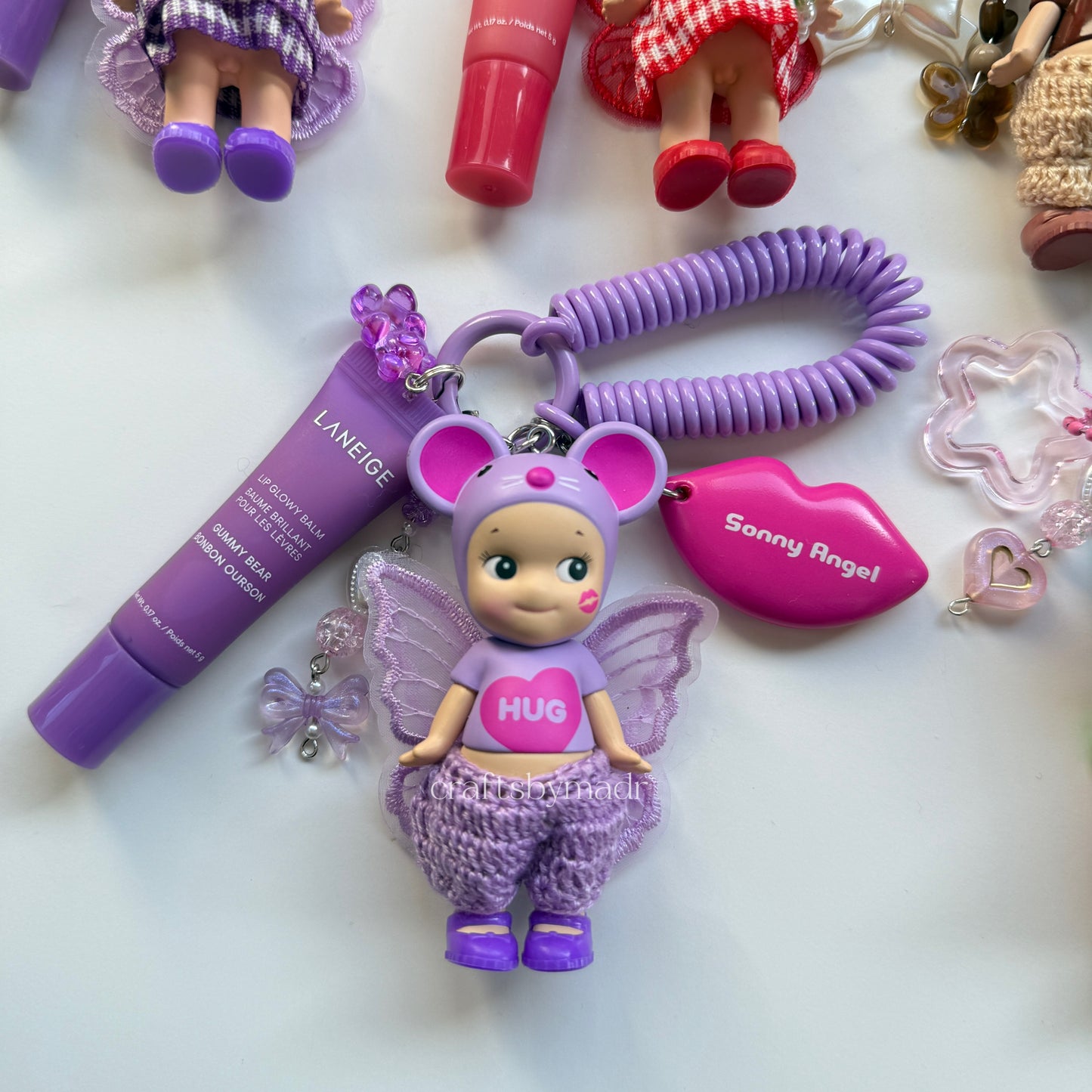 sonny angel keychains with lippies