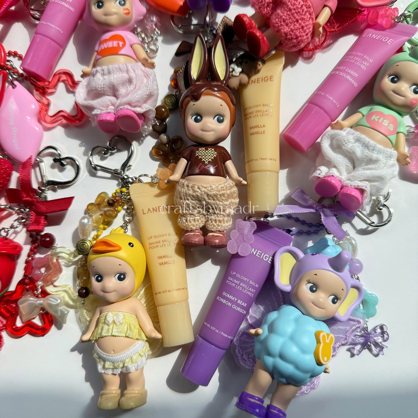 sonny angel keychains with lippies