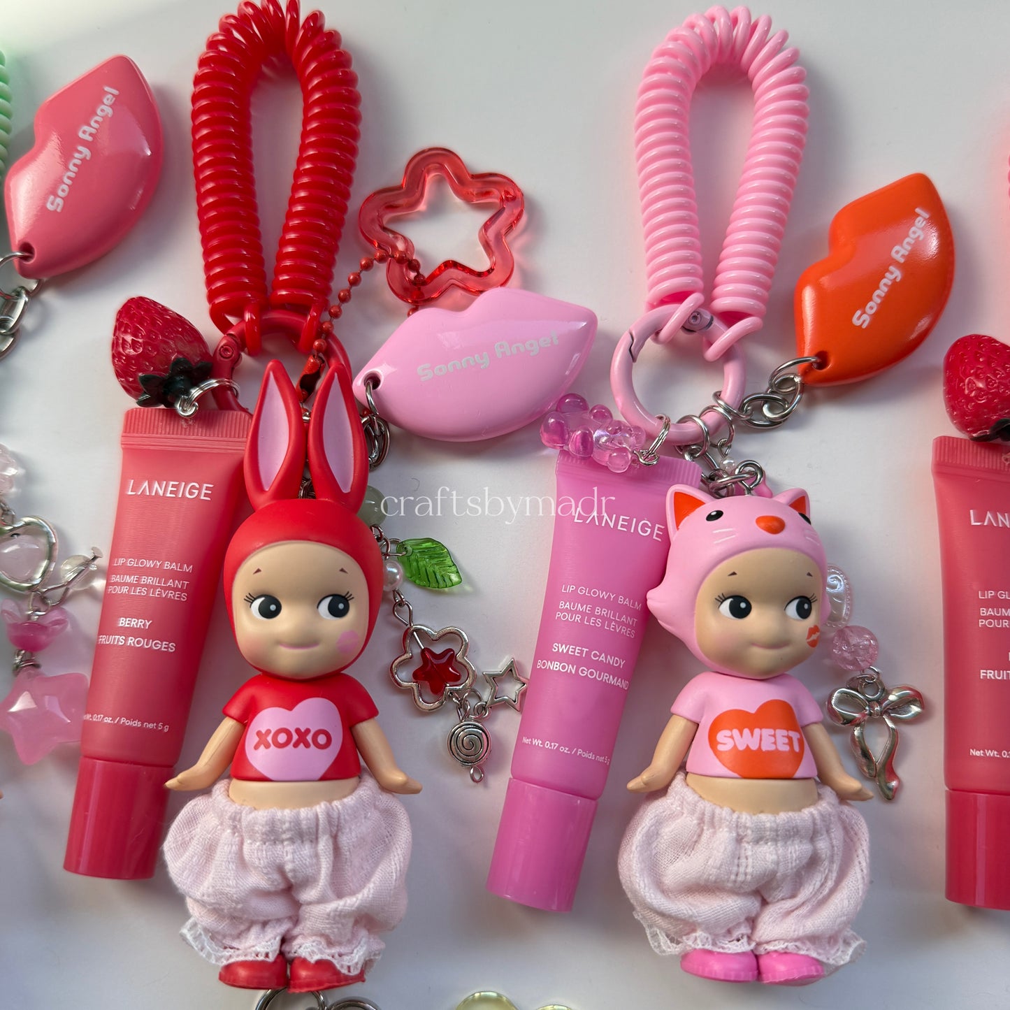 sonny angel keychains with lippies