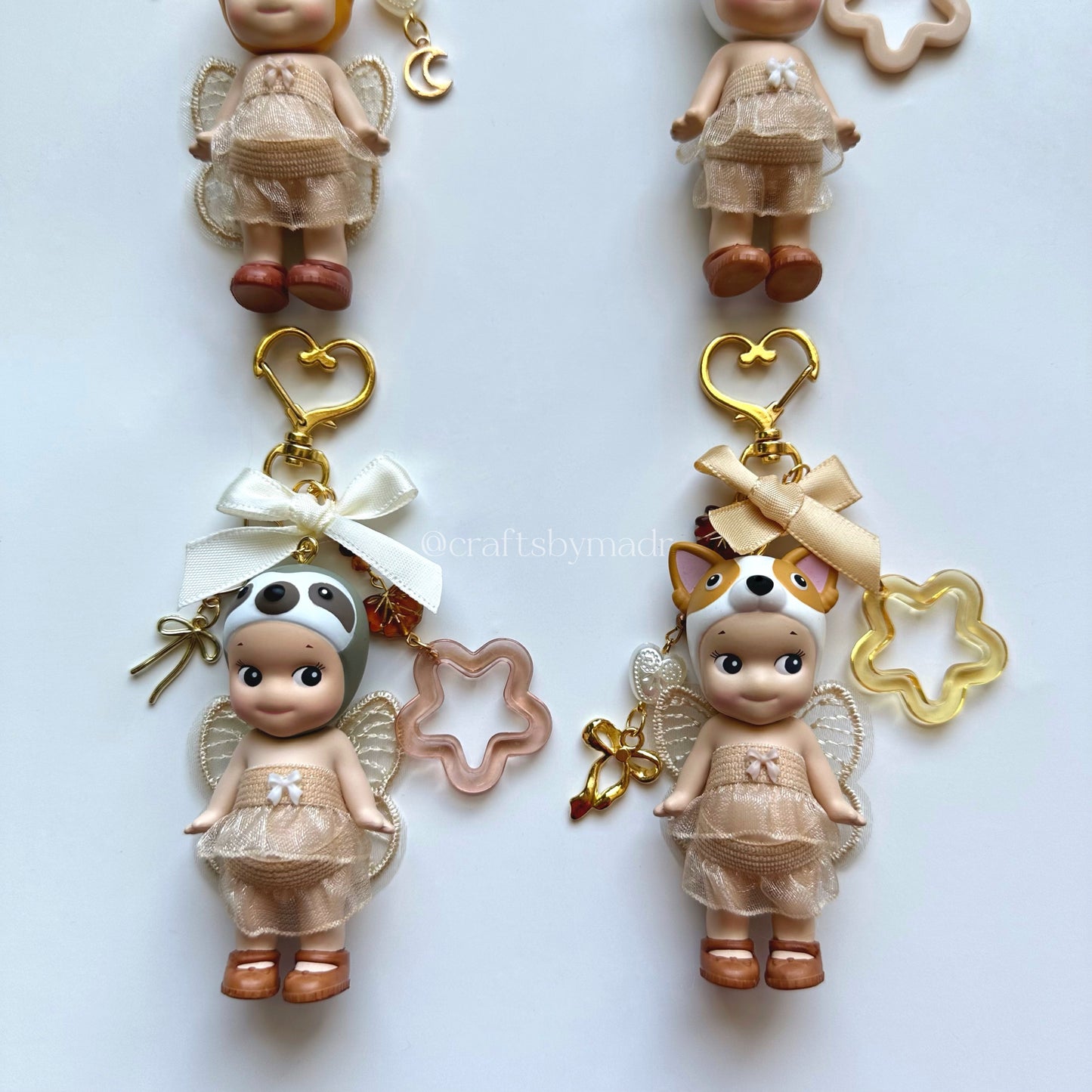 soft neutrals sonny angel keychains ✨