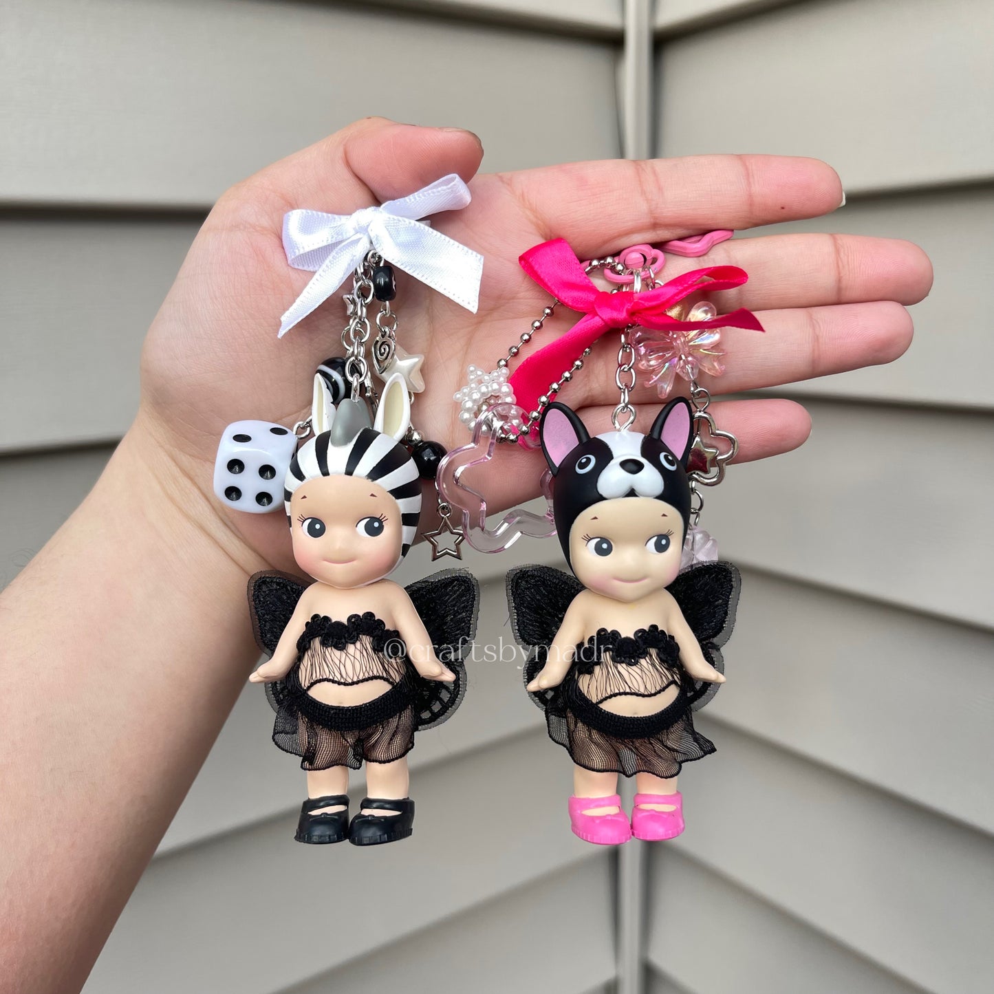 edgy but girly sonny angel fairies keychains