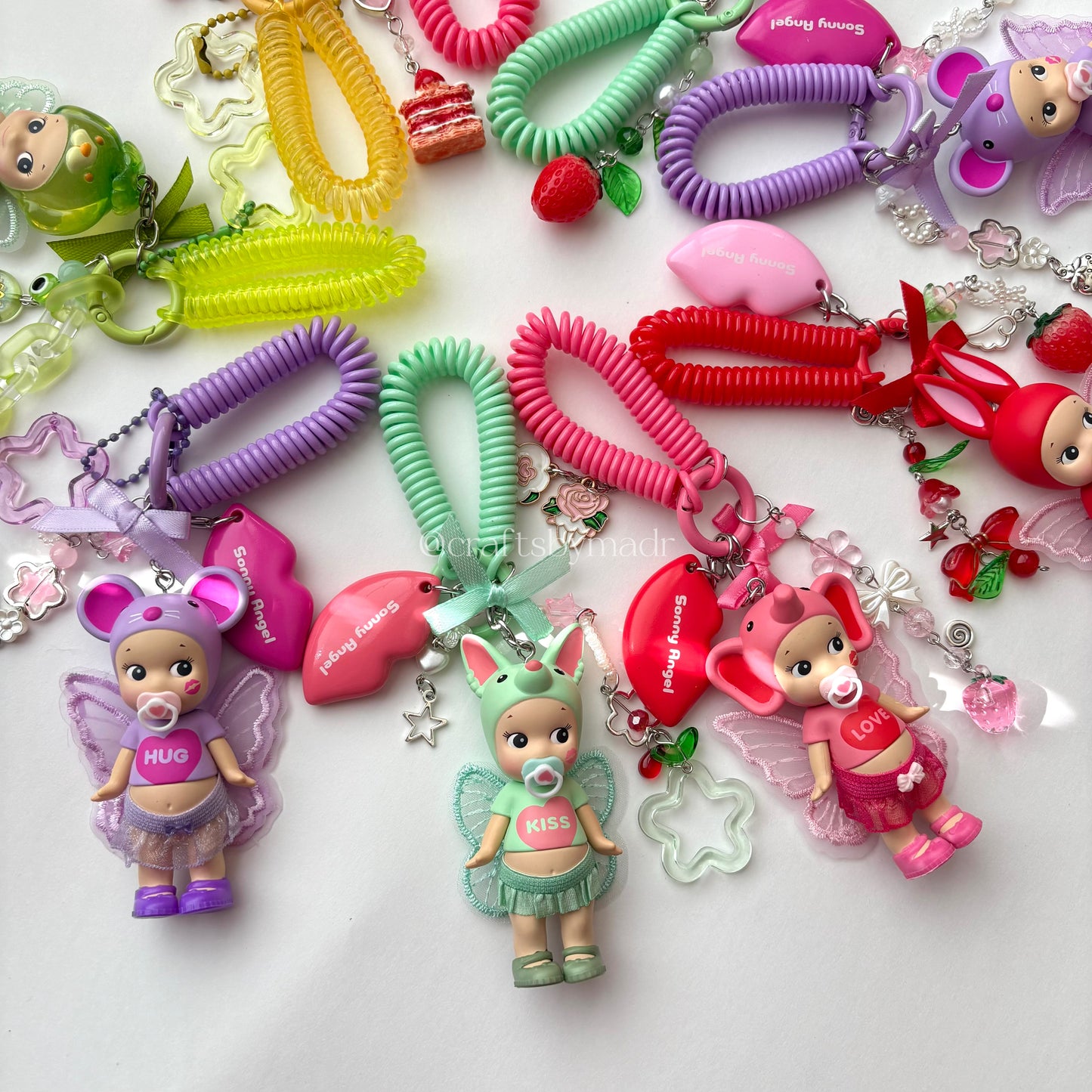 kiss kiss & candy store custom keychains 🎀