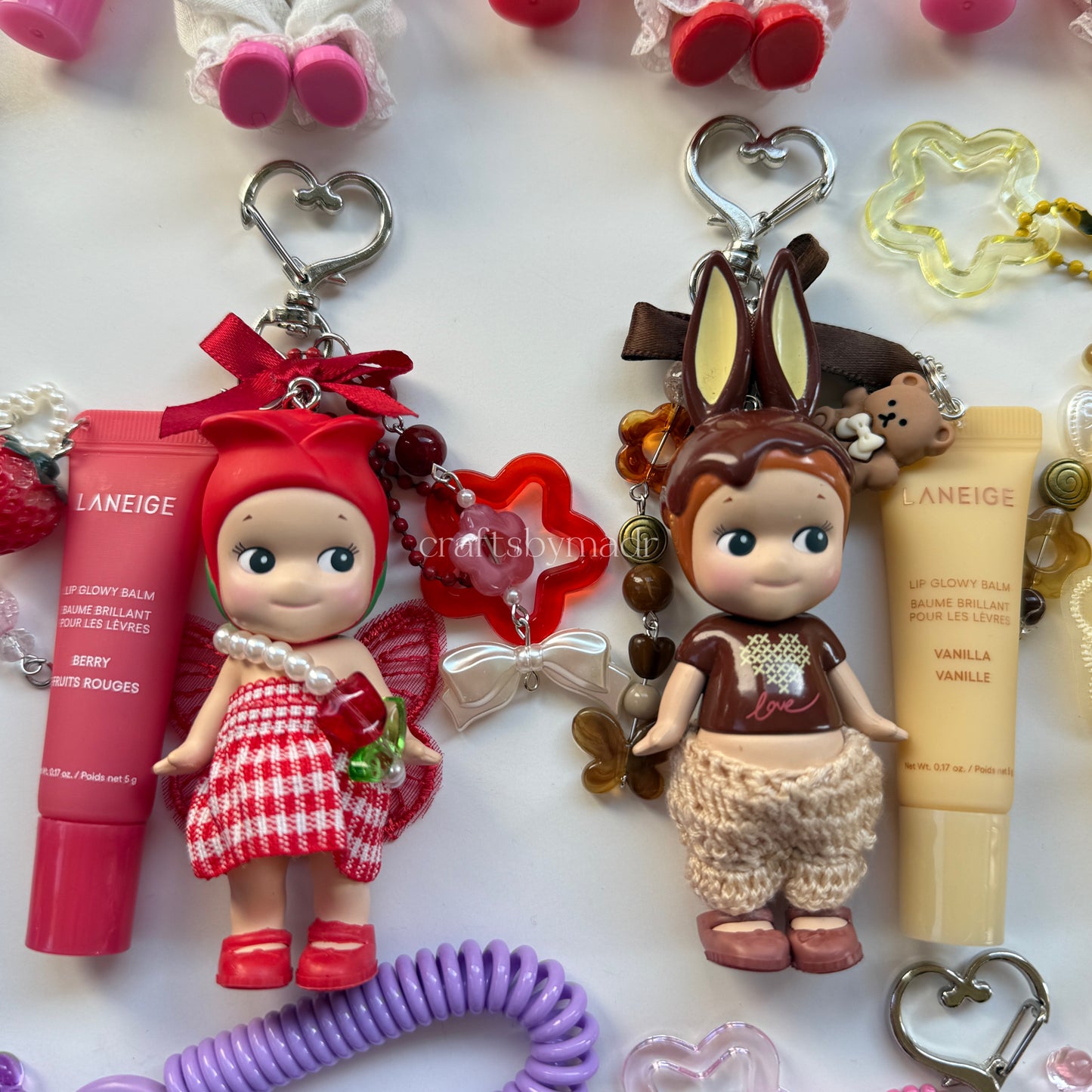 sonny angel keychains with lippies