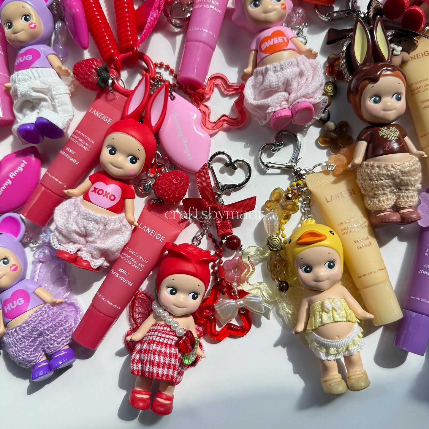 sonny angel keychains with lippies