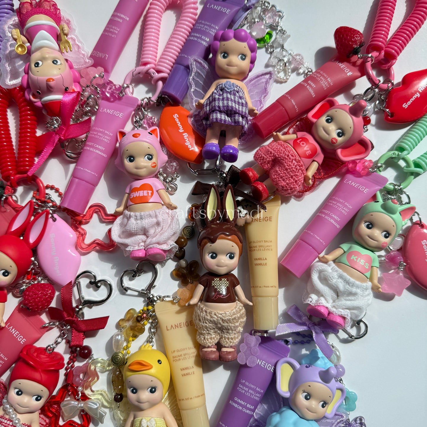 sonny angel keychains with lippies