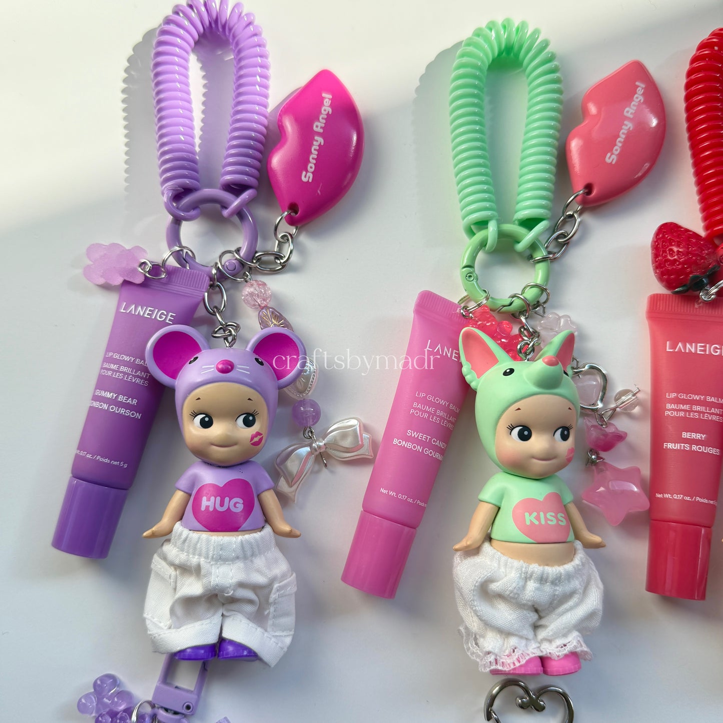 sonny angel keychains with lippies