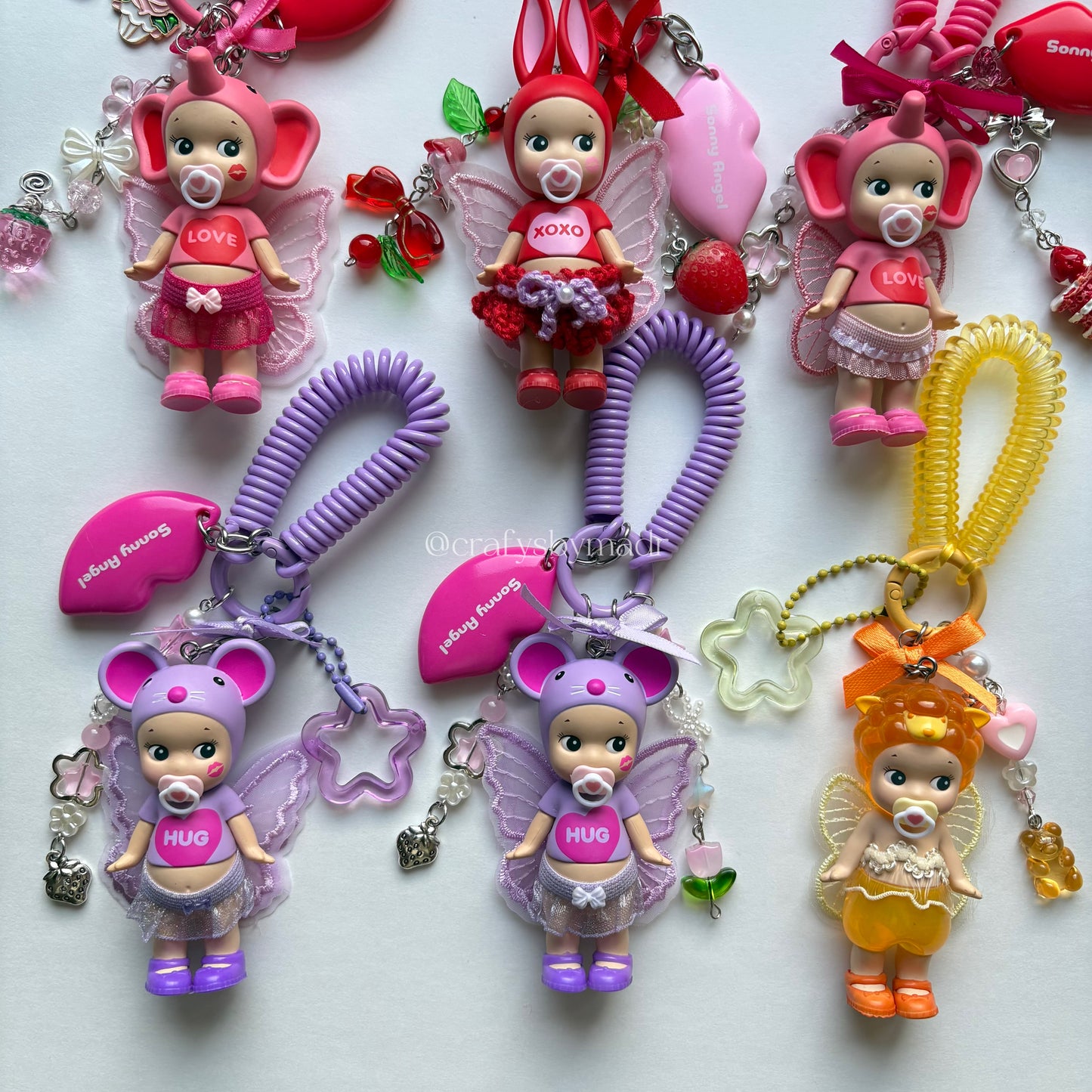 kiss kiss & candy store custom keychains 🎀