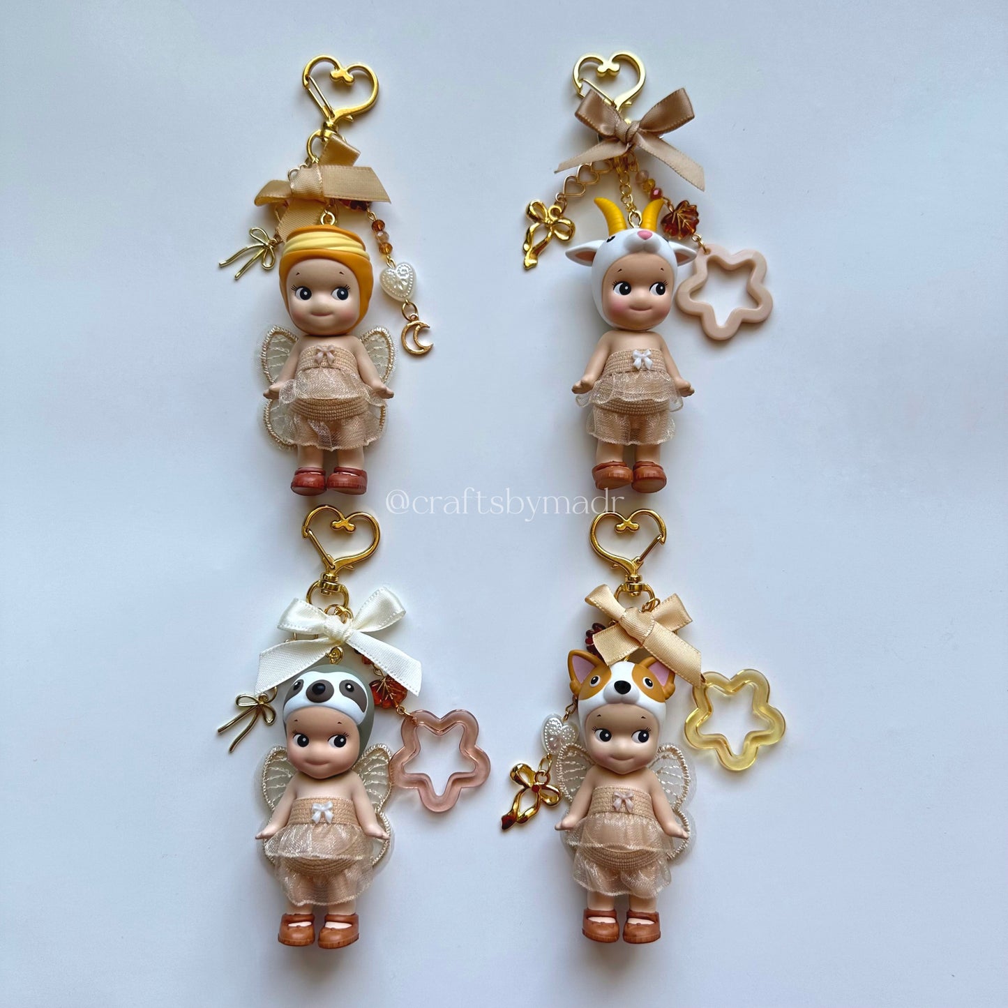 soft neutrals sonny angel keychains ✨