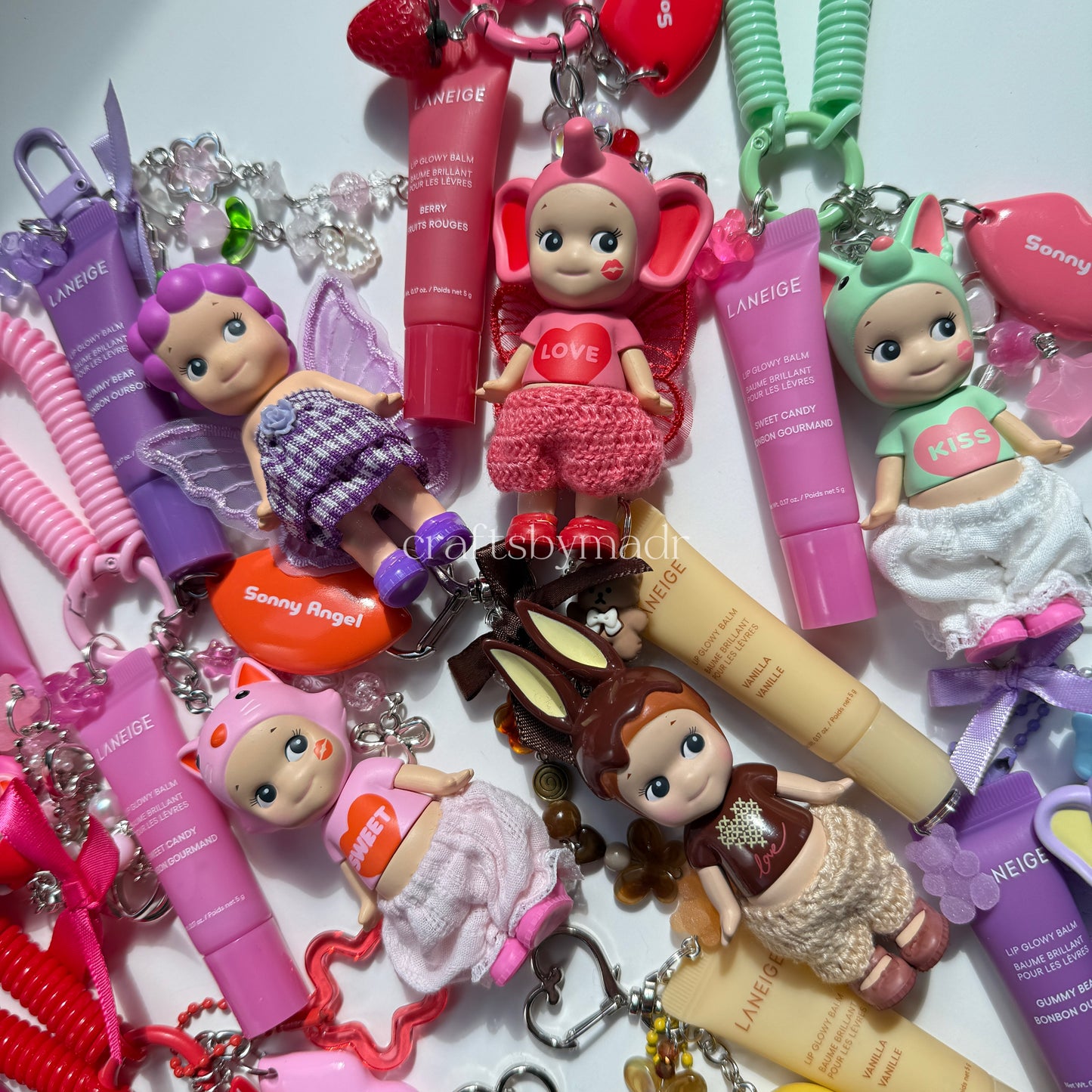 sonny angel keychains with lippies