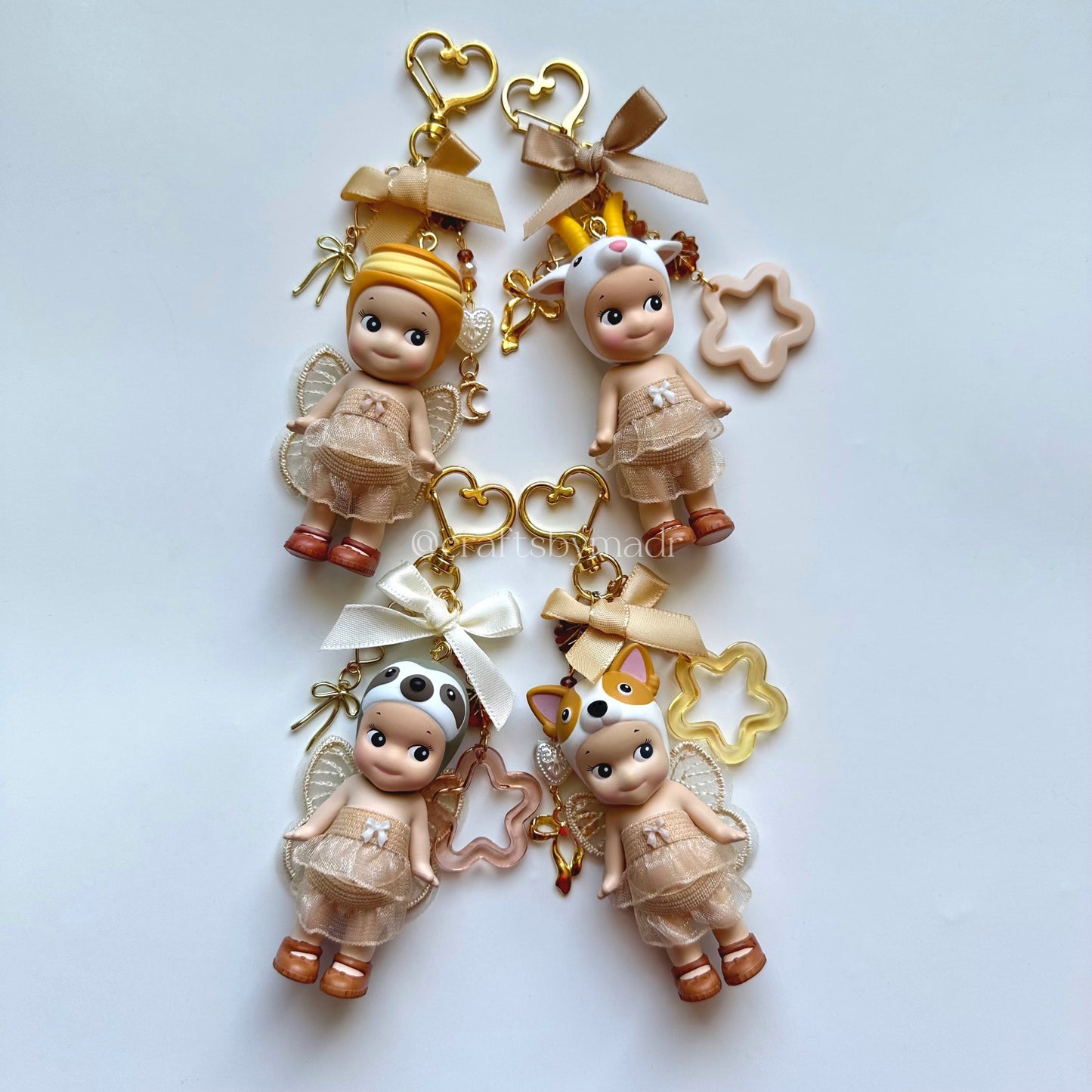 soft neutrals sonny angel keychains ✨