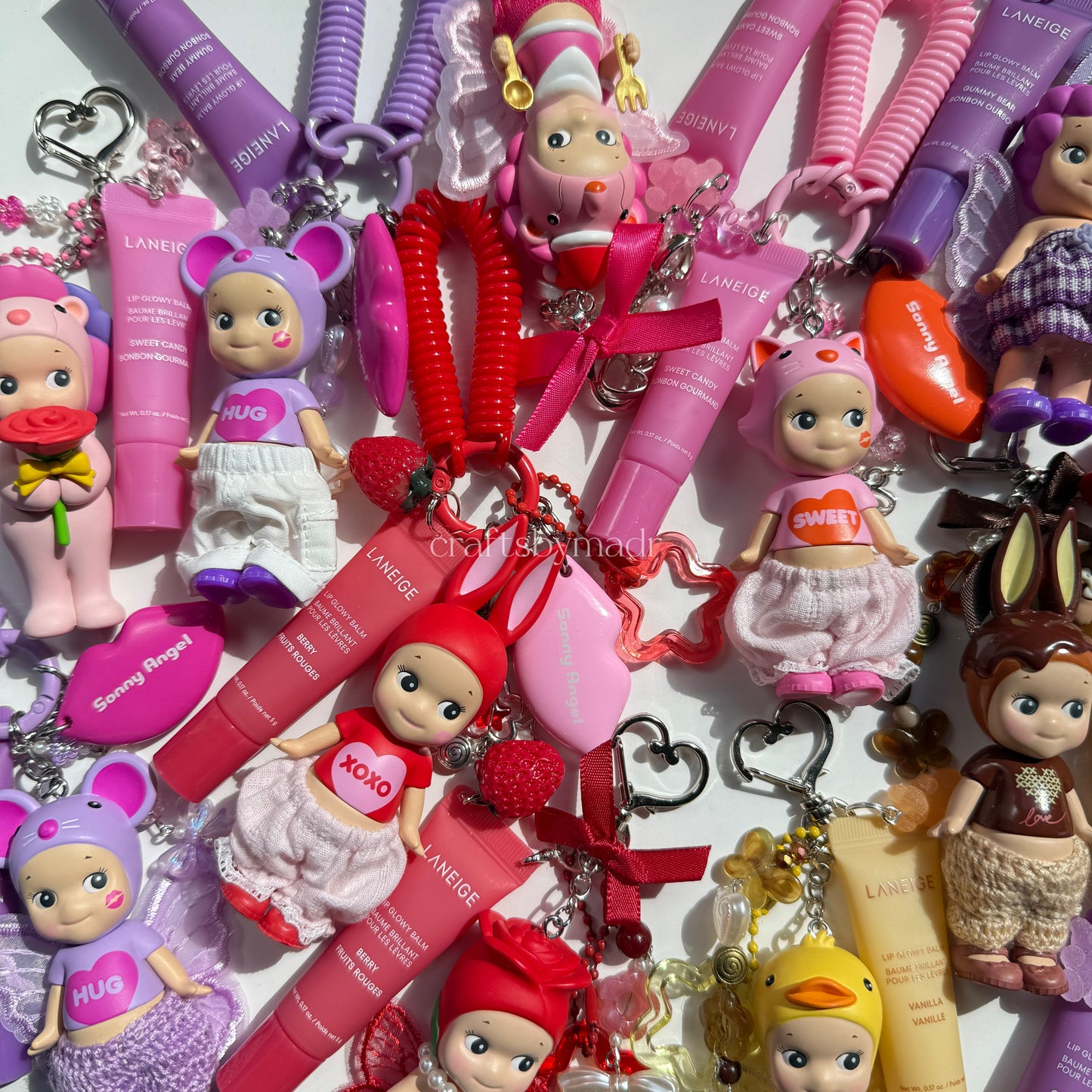 sonny angel keychains with lippies