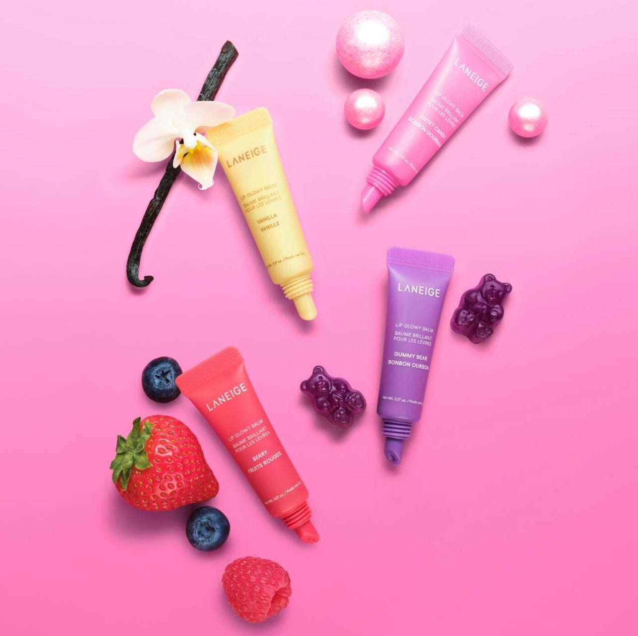 sonny angel keychains x crochet outfits and mini laneige lip balms