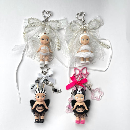edgy but girly sonny angel fairies keychains
