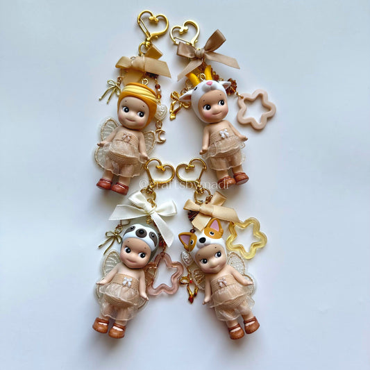 soft neutrals sonny angel keychains ✨