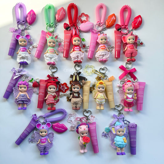 sonny angel keychains with lippies